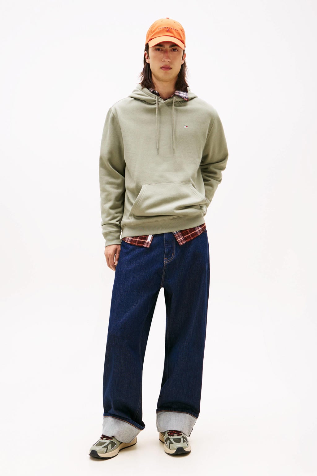 Tommy Jeans hoodie grijsgroen