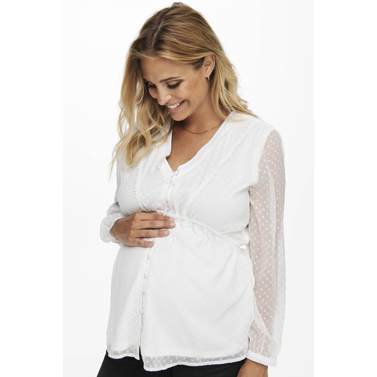 ONLY MATERNITY zwangerschaps blouse offwhite