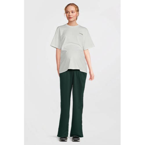 ONLY MATERNITY straight regular waist zwangerschaps casual broek groen afbeelding