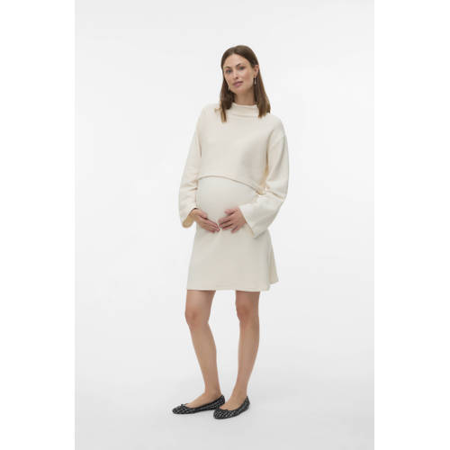 MAMALICIOUS zwangerschaps midi rok ecru afbeelding