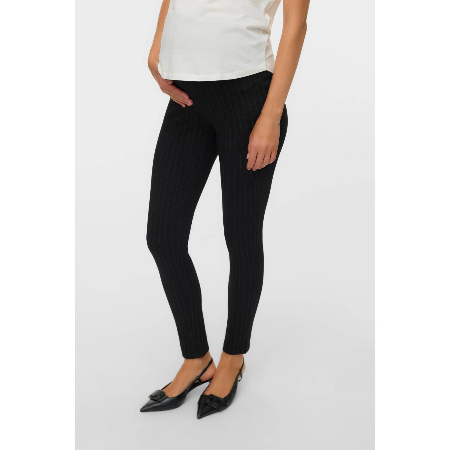 MAMALICIOUS super slim high waist zwangerschaps legging zwart