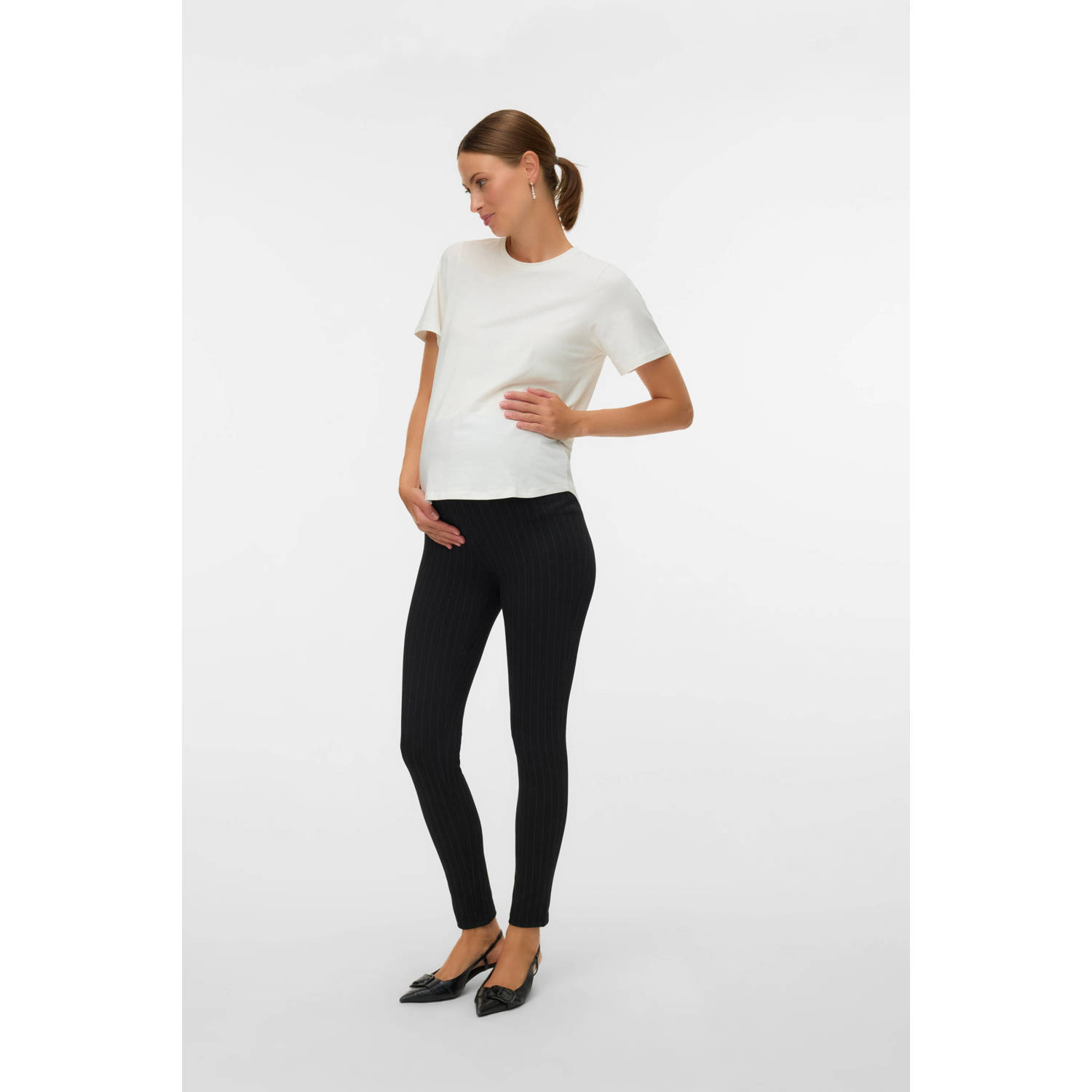 MAMALICIOUS super slim high waist zwangerschaps legging zwart