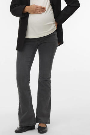 zwangerschaps flared jeans grey denim