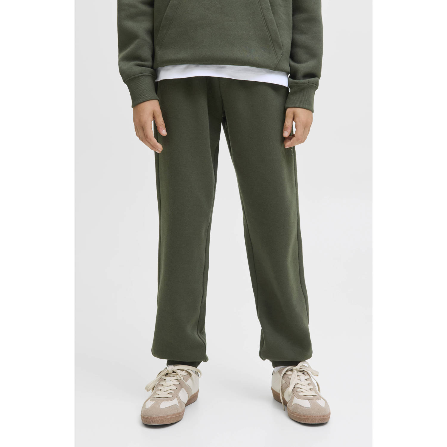 JACK & JONES JUNIOR slim sweatpant donkergroen