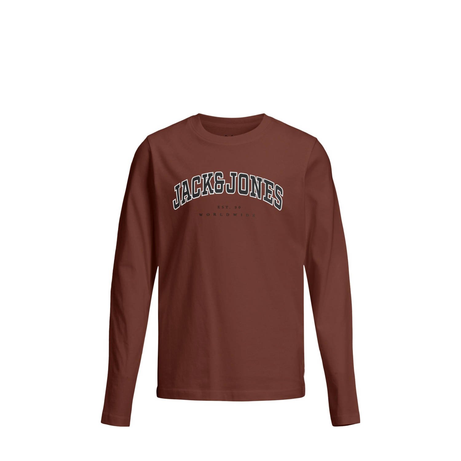 JACK & JONES JUNIOR longsleeve donkerrood