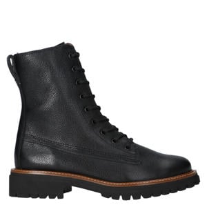 leren veterboots zwart
