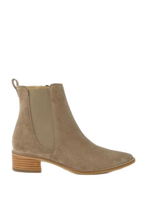 suède enkellaarzen beige
