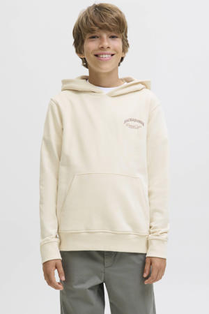hoodie met backprint ecru