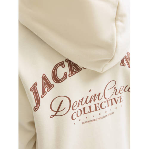 JACK & JONES JUNIOR hoodie met backprint ecru afbeelding