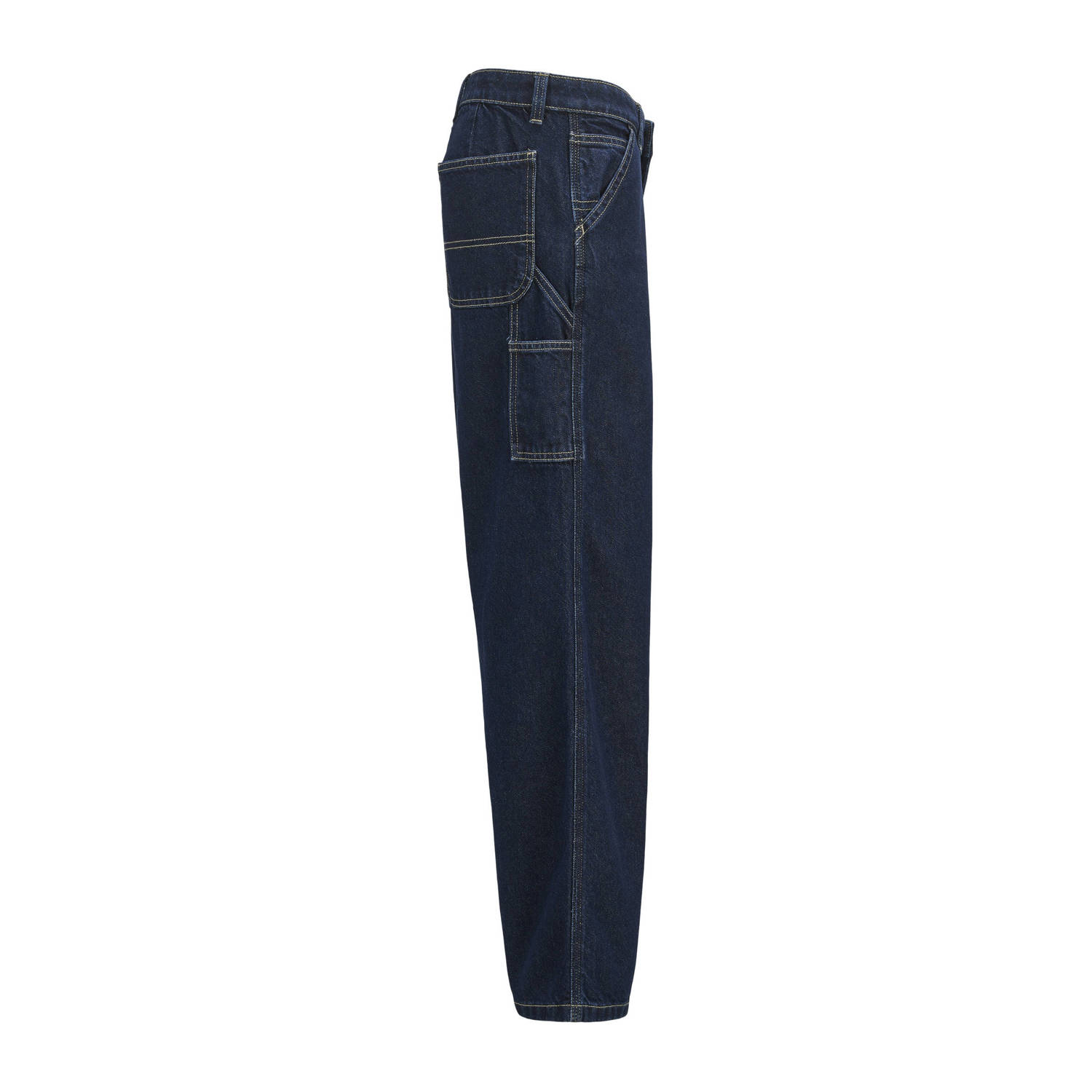 JACK & JONES JUNIOR baggy high waist baggy jeans dark blue denim