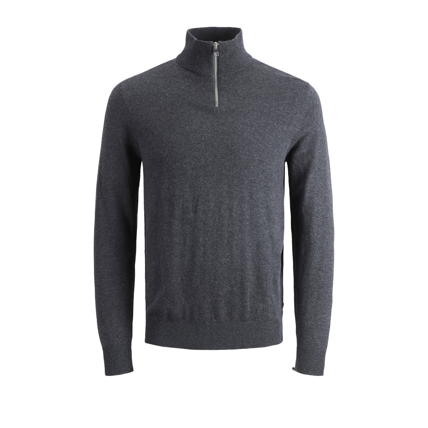JACK & JONES JUNIOR trui grijs melange fijn gebreid