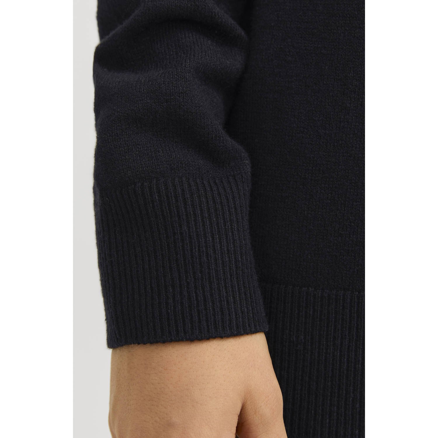 JACK & JONES JUNIOR trui zwart fijn gebreid