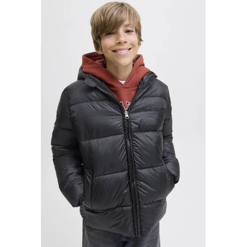 JACK & JONES JUNIOR gewatteerde jas zwart afbeelding