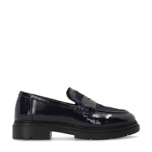 lakleren loafers donkerblauw