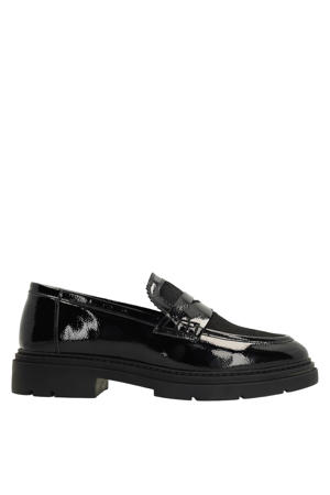 lakleren loafers zwart