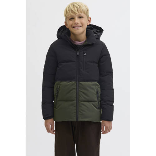JACK & JONES JUNIOR gewatteerde jas donkergroen afbeelding