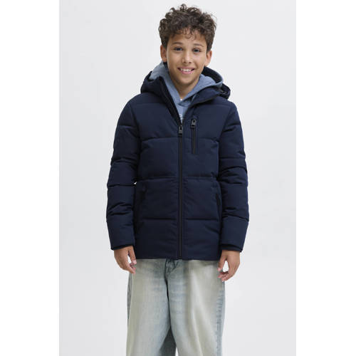 JACK & JONES JUNIOR gewatteerde jas donkerblauw afbeelding