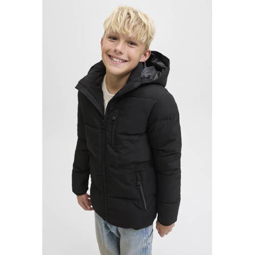 JACK & JONES JUNIOR gewatteerde jas zwart afbeelding