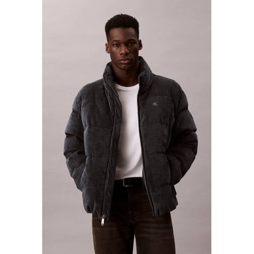 CALVIN KLEIN JEANS corduroy gewatteerde jas grijsblauw afbeelding