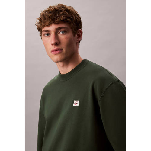 CALVIN KLEIN JEANS sweater donkergroen afbeelding