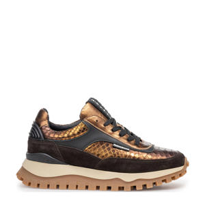 leren sneakers brons