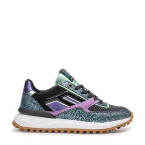 Noppi 36.13 leren sneakers aqua/lila