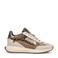 Floris van Bommel Suvi 03.04 suède sneakers met ponyhair taupe/beige