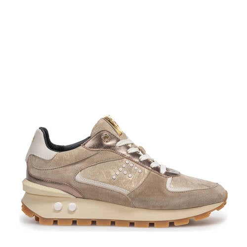 Floris van Bommel Blokki 05.06 leren sneakers taupe afbeelding