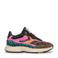 Floris van Bommel Daysi 03.12 suède sneakers bruin/roze/panter