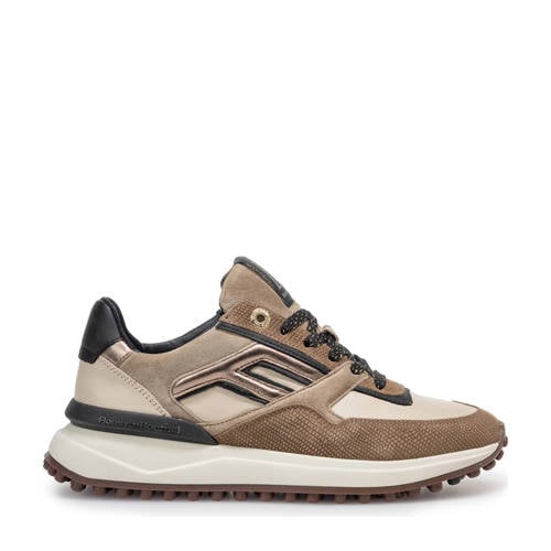 Floris van Bommel Noppi 36.16 suède sneakers taupe afbeelding