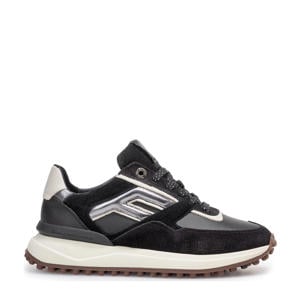 Noppi 36.17 suède sneakers zwart/grijs