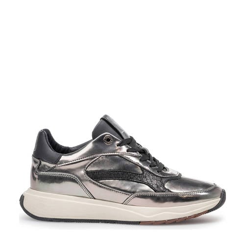 Floris van Bommel Suvi 02.08 leren sneakers zilver metallic afbeelding