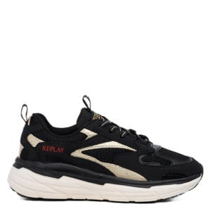 Christal JR girl 6 chunky sneakers zwart/goud