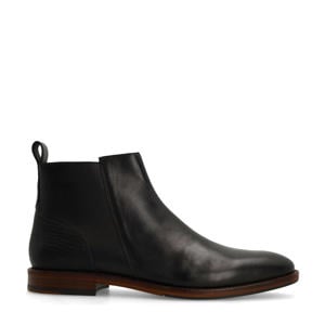leren enkelboots zwart