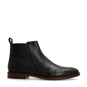 leren enkelboots zwart