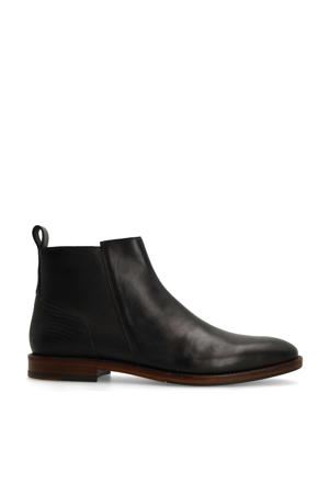 leren enkelboots zwart
