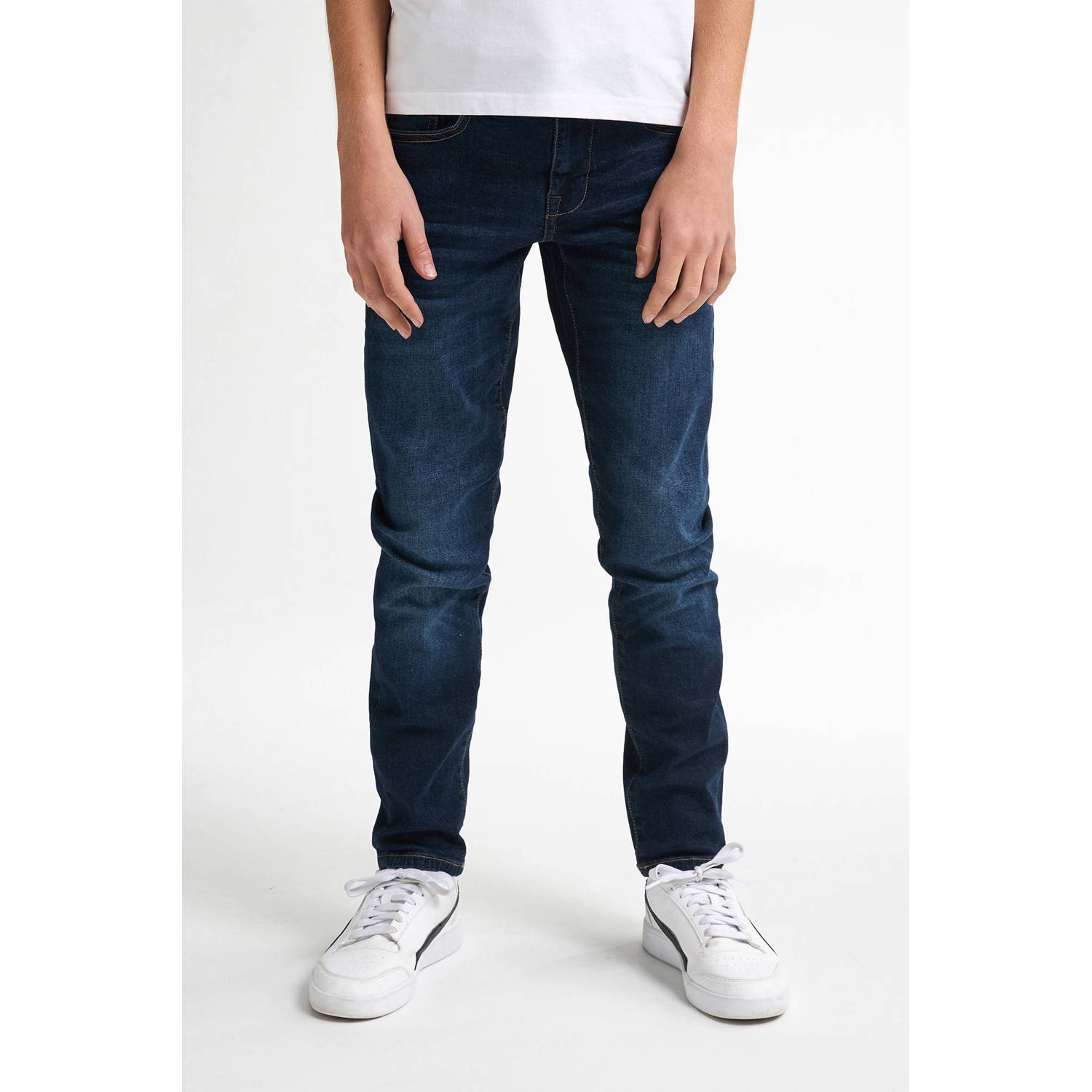 Petrol Industries tapered jeans dark blue denim