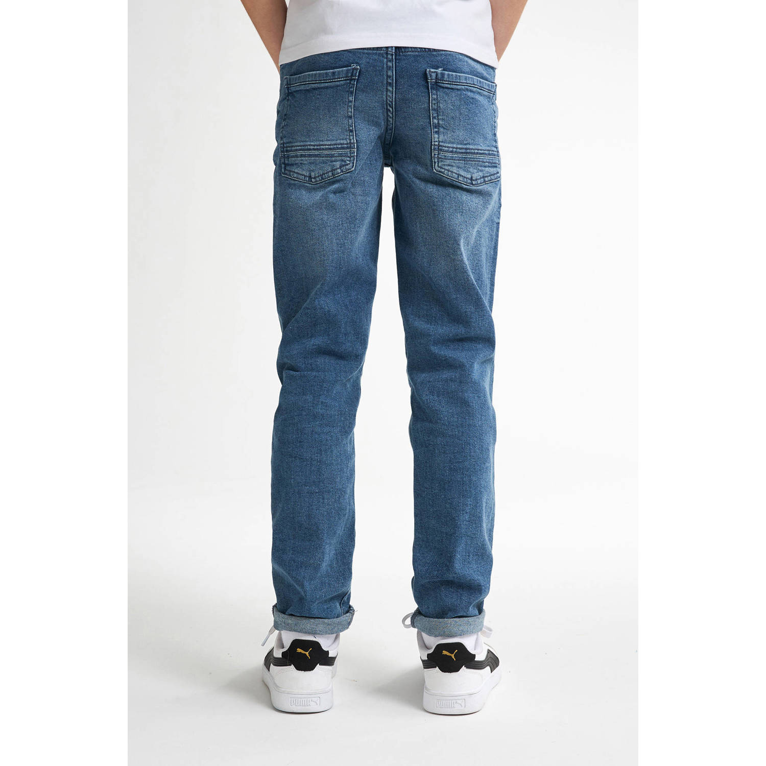 Petrol Industries tapered jeans medium blue denim