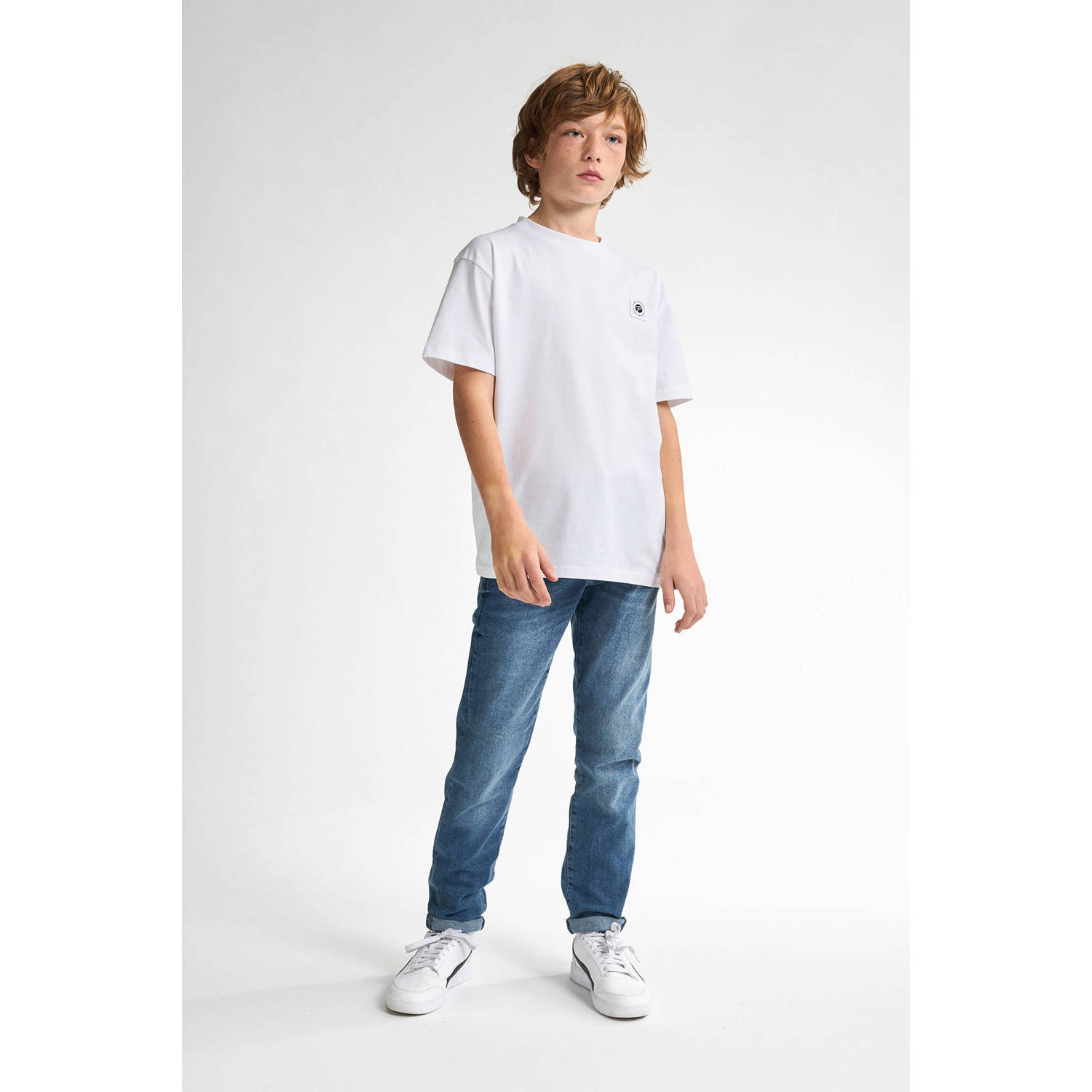 Petrol Industries tapered jeans medium blue denim