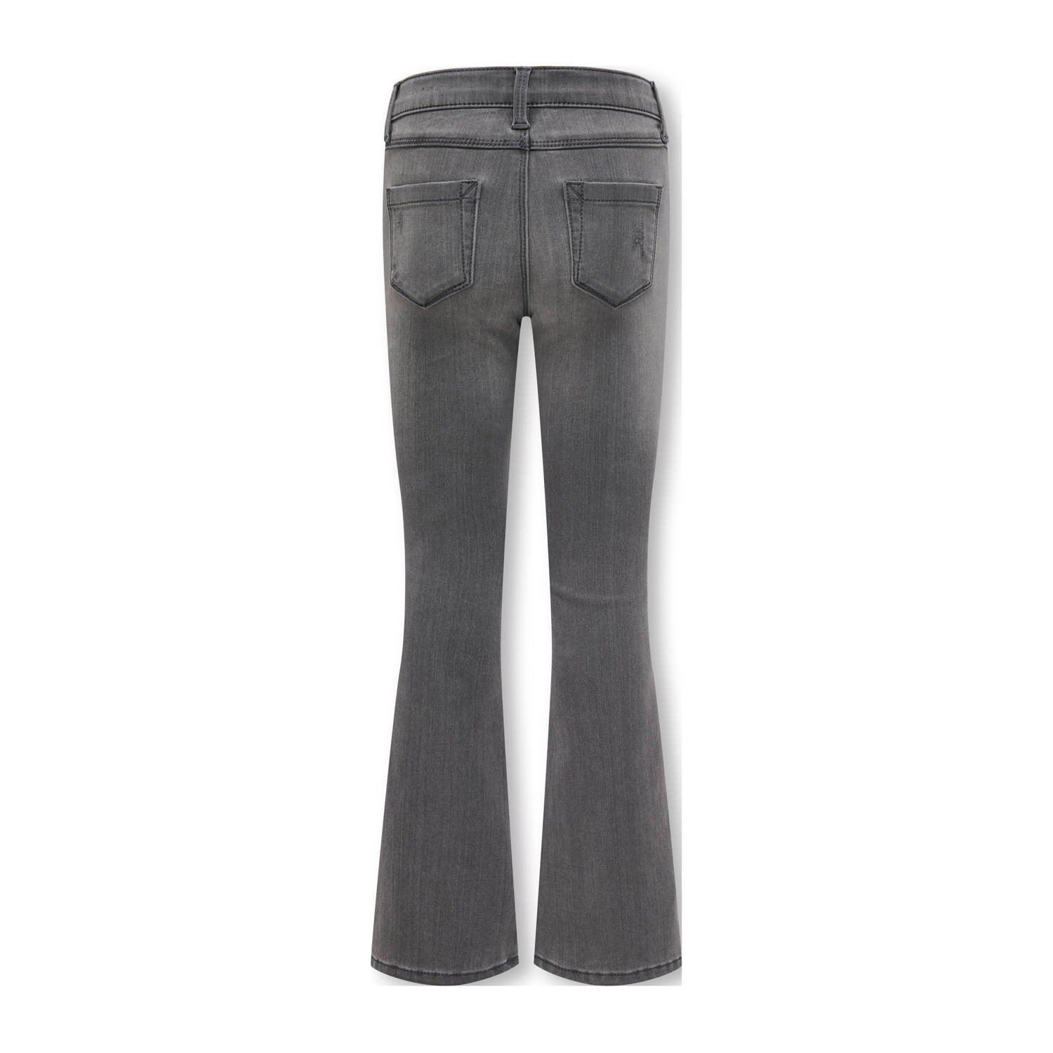 ONLY KIDS GIRL high waist flared jeans grey denim