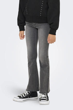 high waist flared jeans grey denim