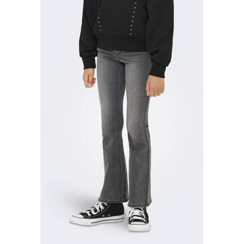 KIDS ONLY GIRL high waist flared jeans grey denim afbeelding