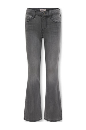 high waist flared jeans grey denim