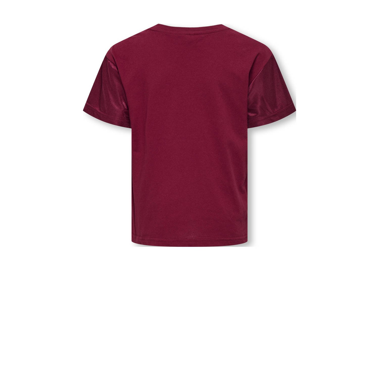 ONLY KIDS GIRL T-shirt donkerrood