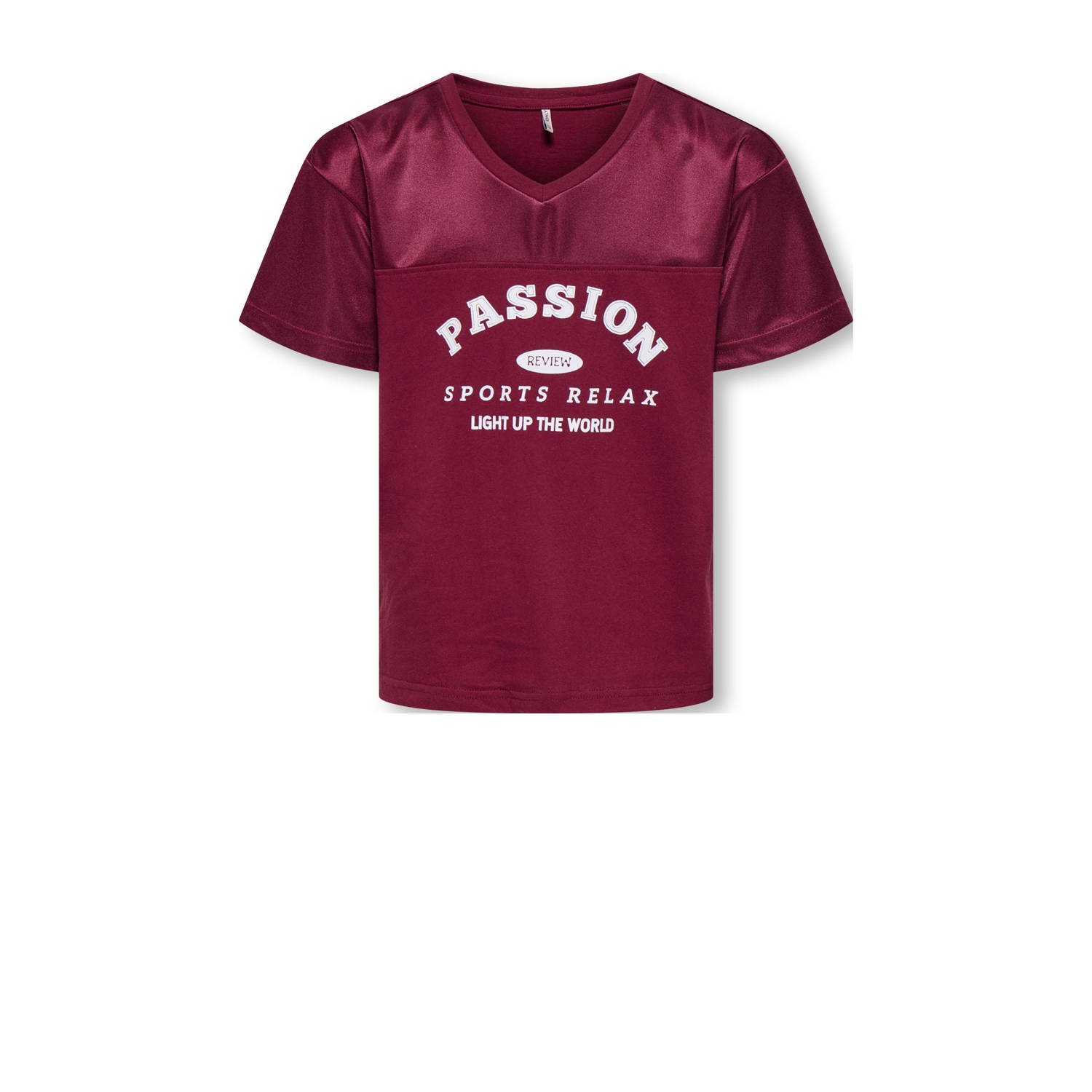 ONLY KIDS GIRL T-shirt donkerrood