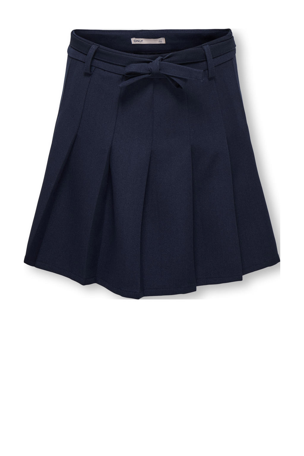 Donkerblauwe meisjes KIDS ONLY GIRL A-lijn plooirok gemaakt van polyester en met rits- en knoopsluiting