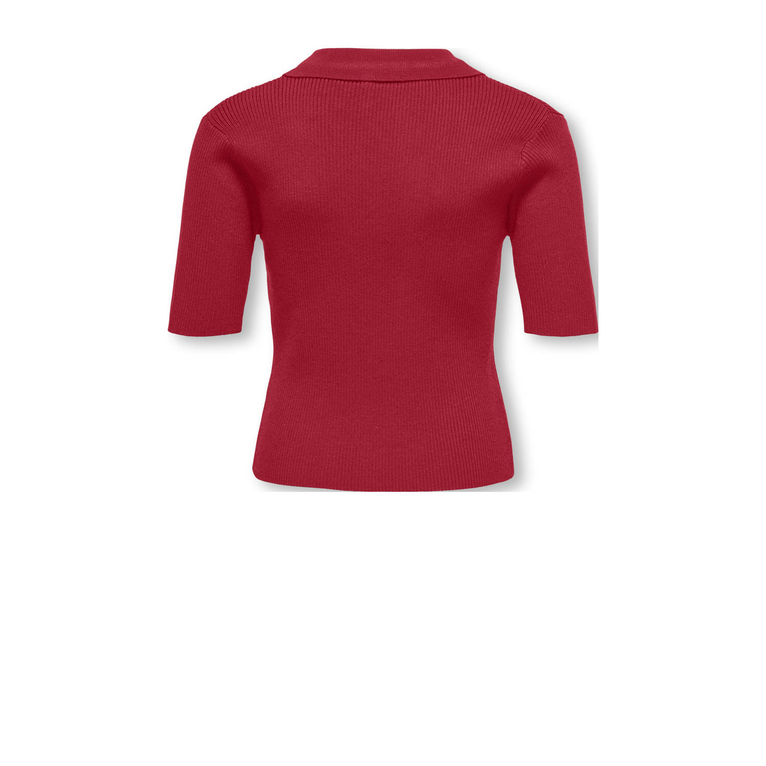 ONLY KIDS GIRL polo rood rib gebreid