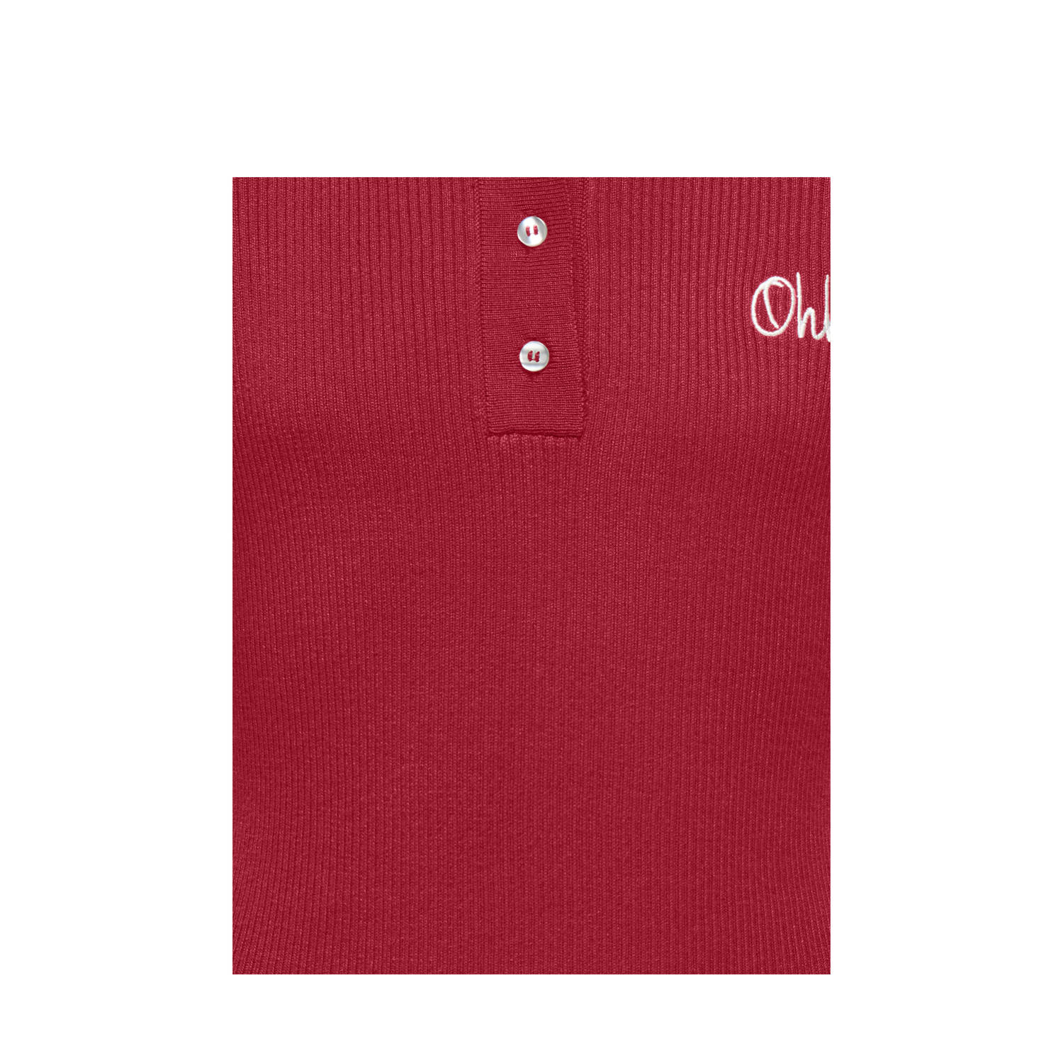 ONLY KIDS GIRL polo rood rib gebreid