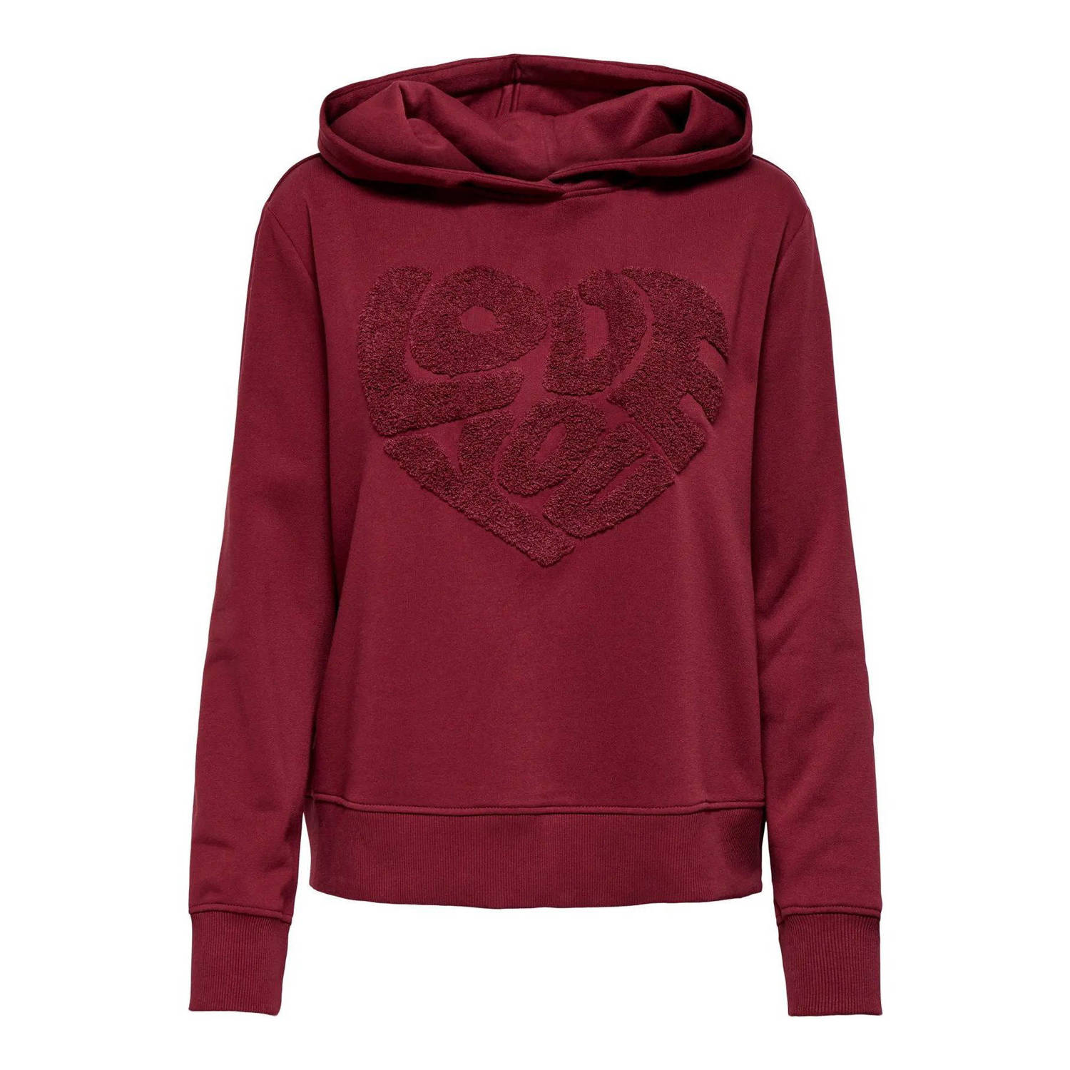ONLY KIDS GIRL hoodie donkerrood