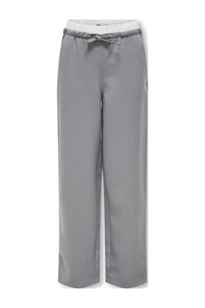 casual broek grijs melange